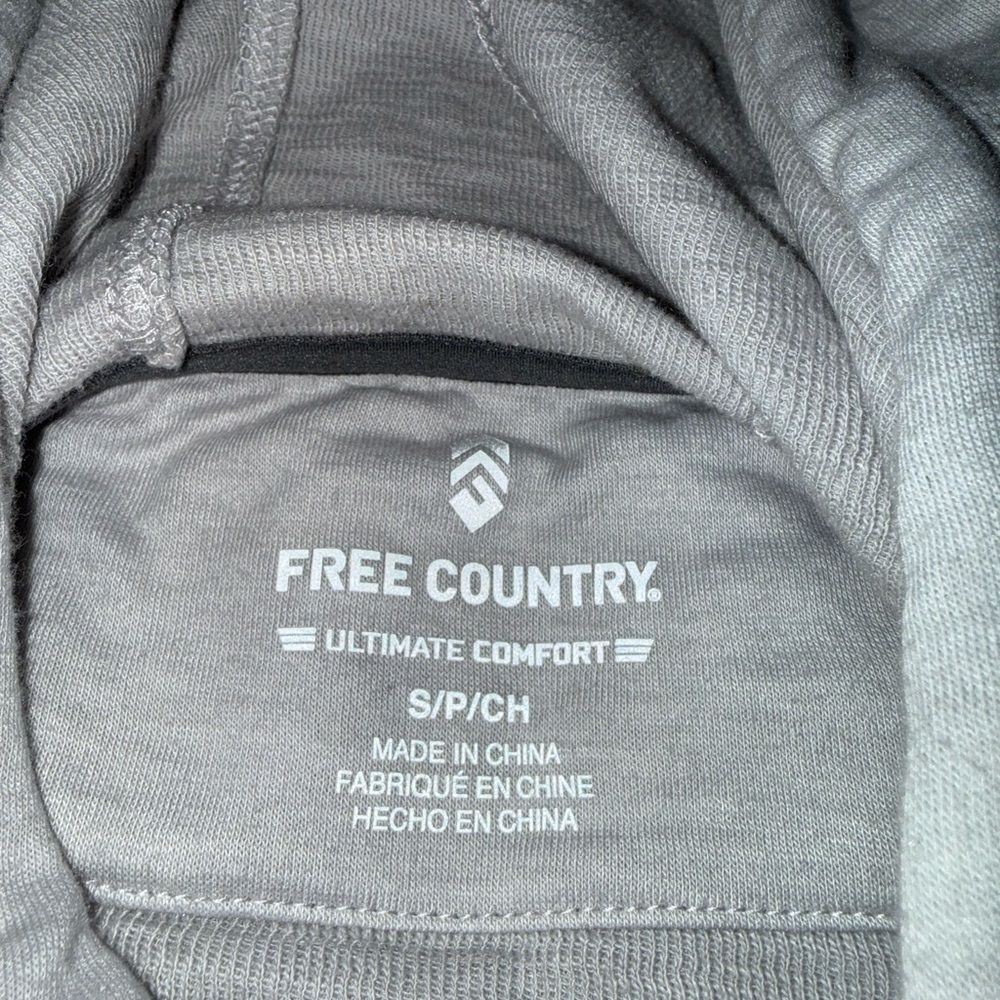 Free Country Men's Light Gray Hooded Sweater Size Small - Picture 2 of 6